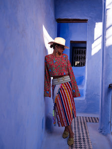 Tissouka Cotton-Blend Embroidered Top