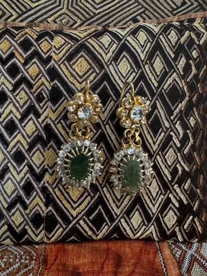 North Africa Gold-Tone Crystal Earrings