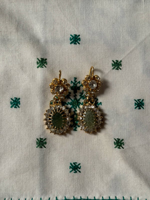 North Africa Gold-Tone Crystal Earrings