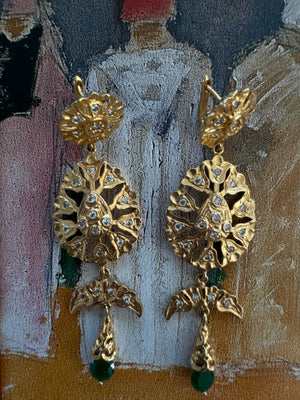 Sliman Gold-Tone Crystal Earrings