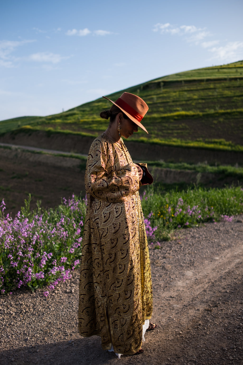 Zdan Vintage Lamé Kaftan
