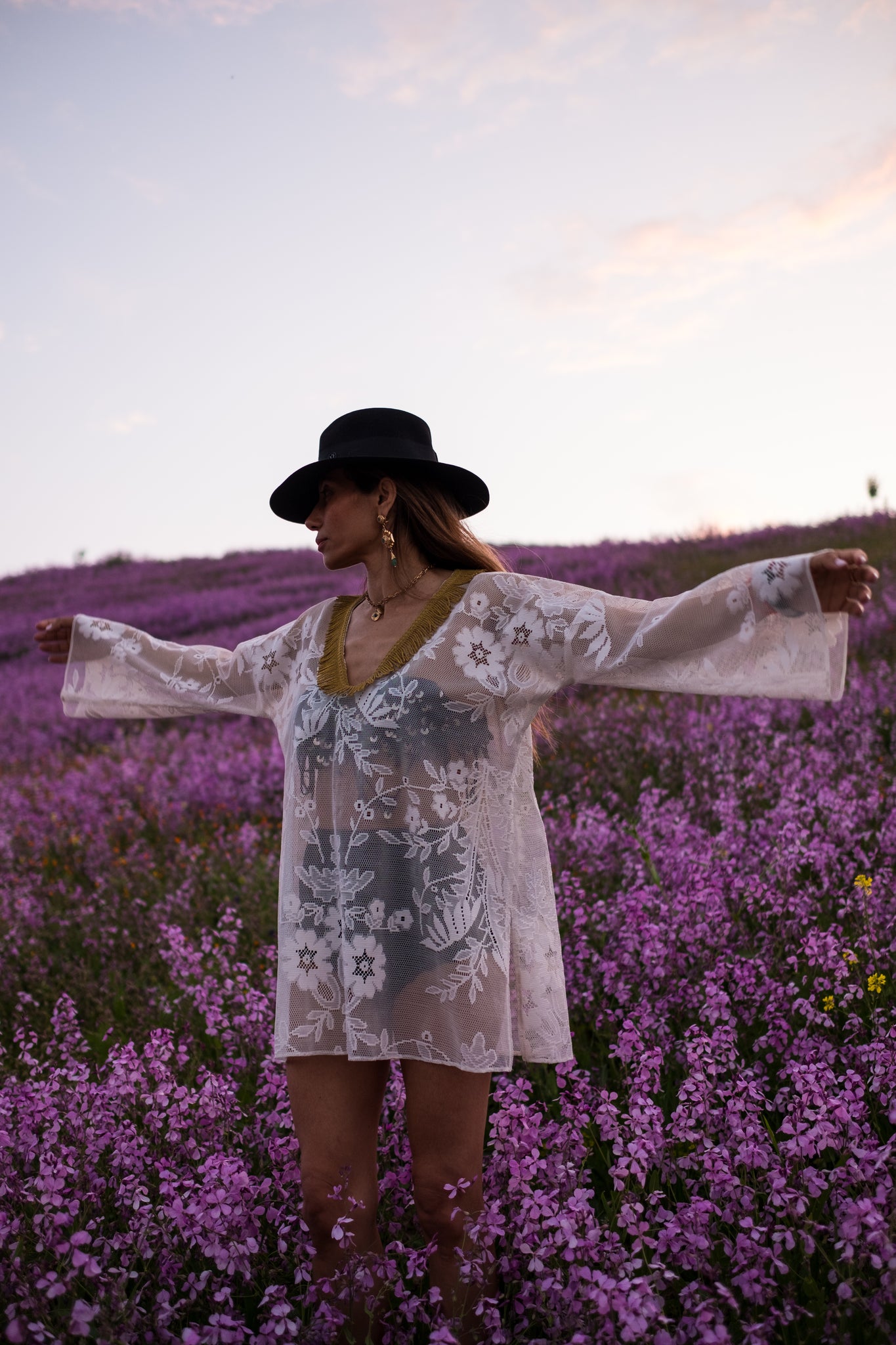 Tomboctou Embellished Mini Kaftan