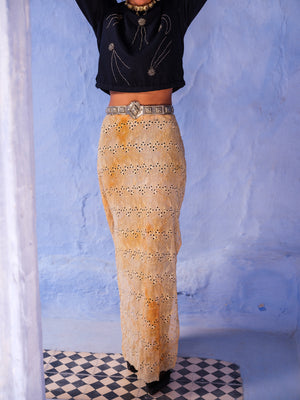 Drâa Valley Cotton Blend Embellished Skirt