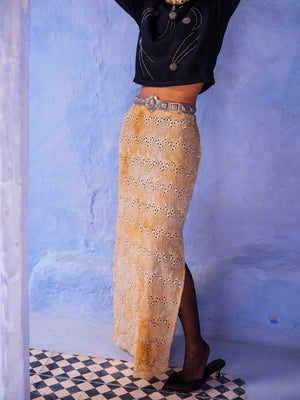 Drâa Valley Cotton Blend Embellished Skirt