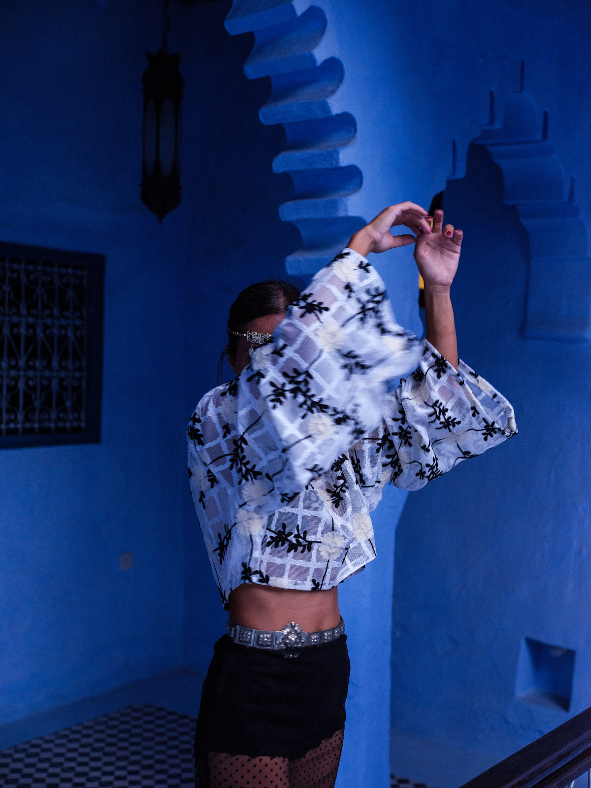 Two Days In Chefchaouen Lace Kaftan Top