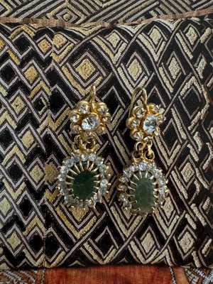 North Africa Gold-Tone Crystal Earrings