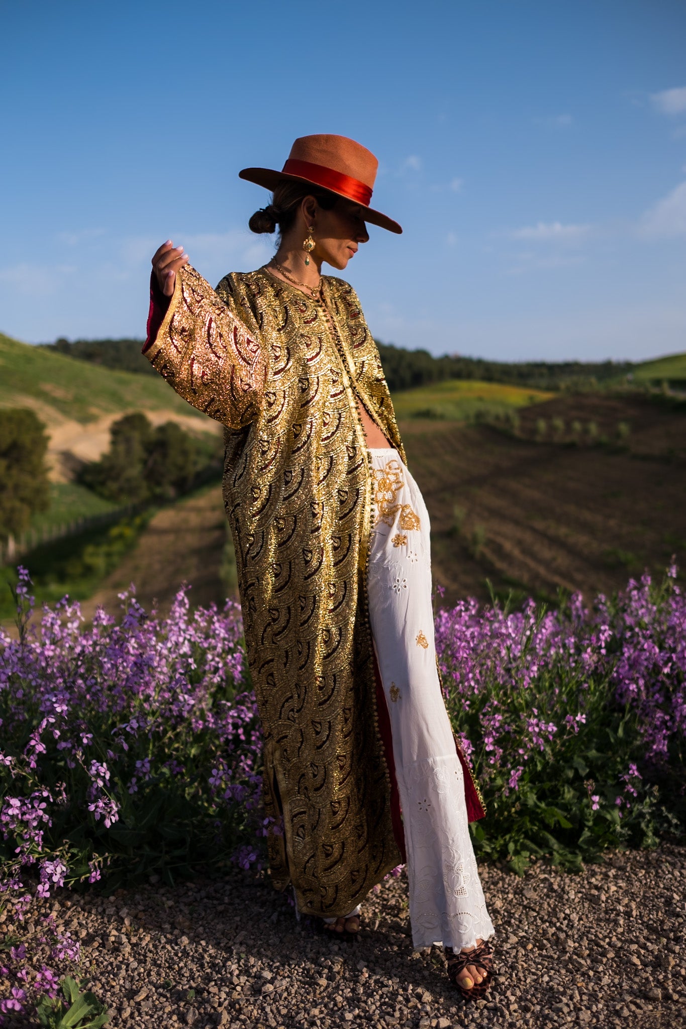 Zdan Vintage Lamé Kaftan