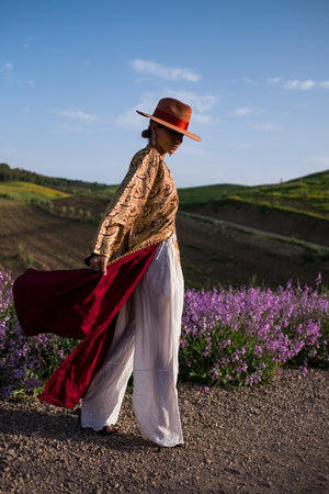 Zdan Vintage Lamé Kaftan